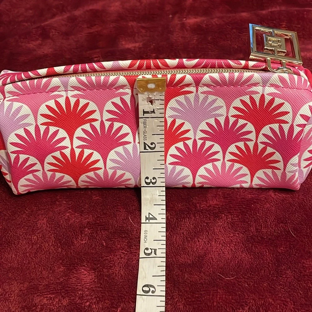 Elemis London x Hayley Menzies London Pink Pattern Makeup Bag Gold Hardware New - Picture 6 of 8